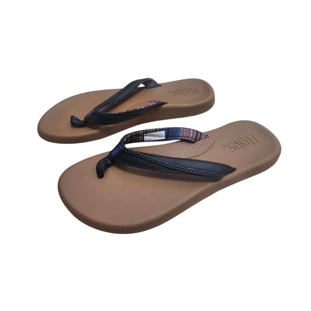 Flojos Women's Flip Flops Black 8